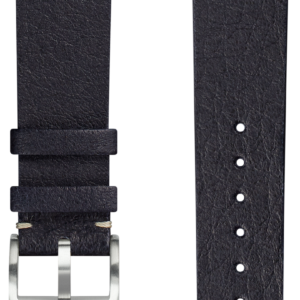 Bracelet en cuir de Buffle Bleu nuit - Boucle acier – 20 mm – Pompes rapides